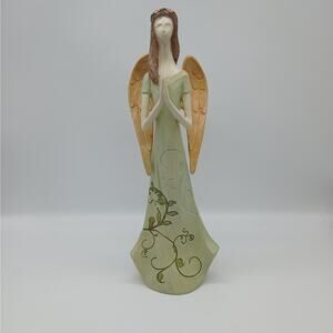 Eden's Angels "Simply You" Praying Praying Angel Giftcraft  12" #14072 Green Tan